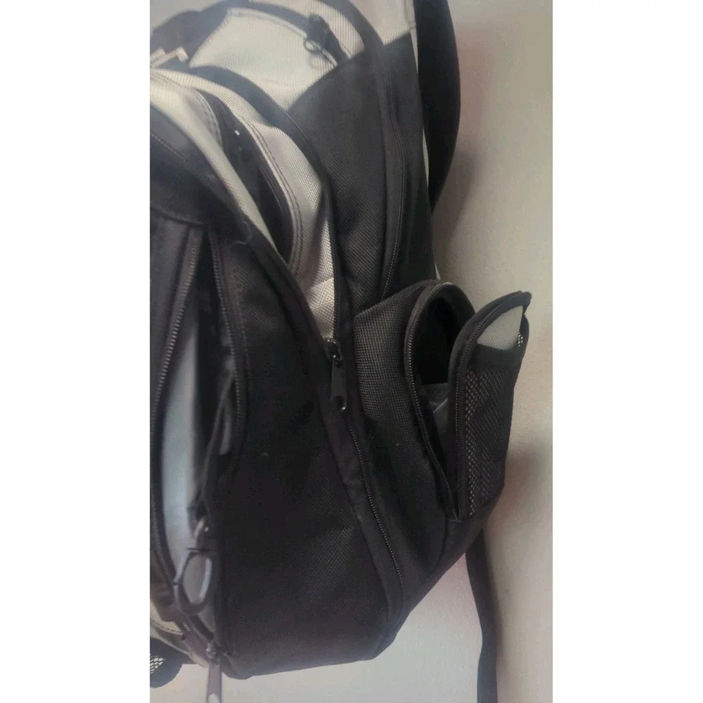 Vintage Brenthaven Laptop‎ Backpack Black Silver Tech Y2K Travel Bag